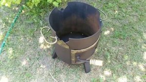 Печь для казана, котелка из газового баллона.