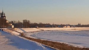 Набережная реки Сухона Великий Устюг 9.12.2020