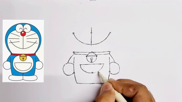 3X3 dots turns into Doraemon Drawing // Easy Doraemon Drawing смотреть онлайн