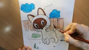 Котенок по имени ГАВ! Дружба крепкая! Раскраска и песня из мультфильма!