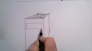 1 Point Perspective drawing a book