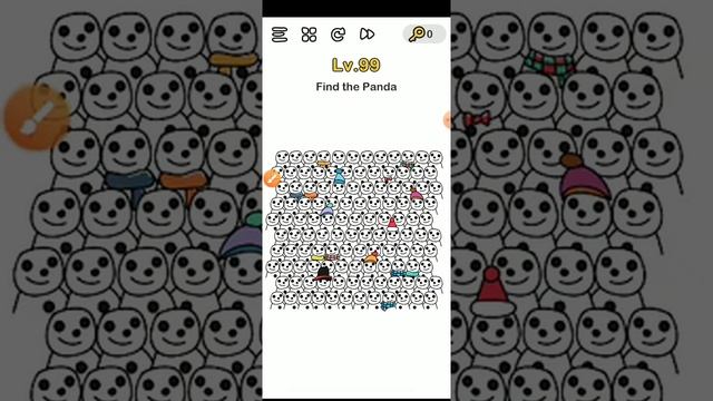 Find the panda brain out level 99