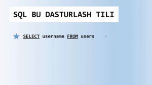 SQL Ma'lumotlar ombori (database) haqida tushuncha