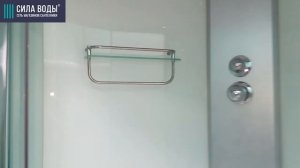 Распаковка Душевая кабина Aquapulse 4102D fabric white (90x90) белый глубокий поддон, матовое стекл