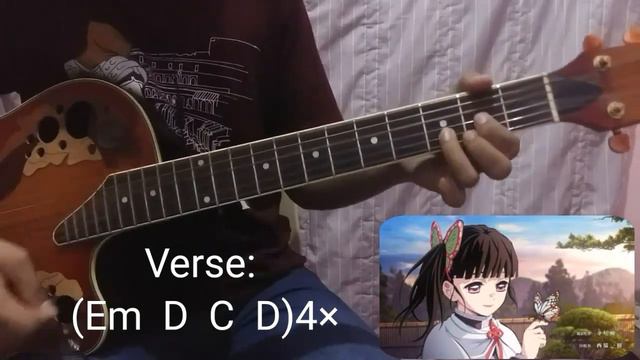 Demon Slayer opening -Gurenge by Lisa - Guitar cover with chords