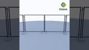 Мобильное ограждение (временное) с воротами, на бетонном основании | Mobile fence (temporary).