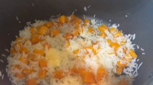 Вкусный тыквенный плов с копчёной рыбой!