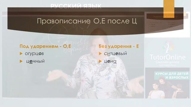 Правописание гласных после шипящих и Ц. Подготовка к ОГЭ | Русский язык TutorOnline