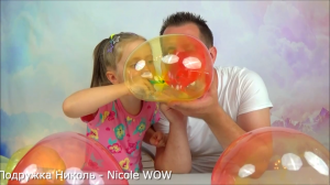Надуй ОГРОМНЫЙ ШАР Челлендж Giant Balloon Challenge! Nicole WOW — Подружка Николь  