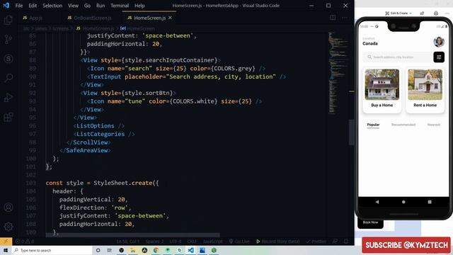 REACT NATIVE HOME RENTAL APP UI смотреть онлайн