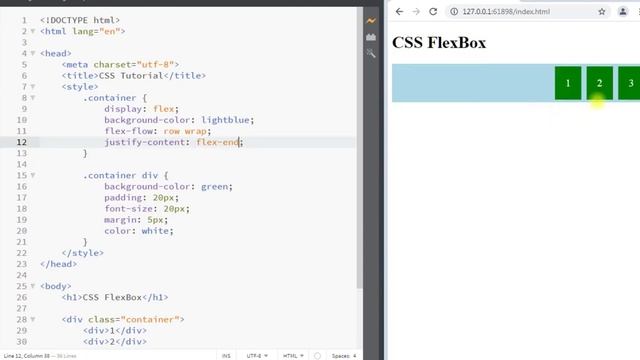 #54 CSS Flex Properties | Flex Wrap | Flex Flow | Justify Content | Align Items | CSS Tutorial
