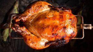 Курица на мангале целиком
