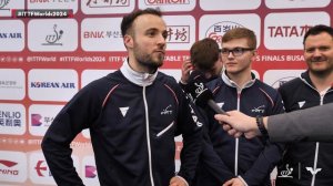 France Men's Team after making the FINAL 🤩 | #ITTFWorlds2024