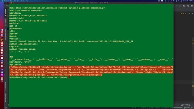 Python Certification Training - Platform and System.Dir