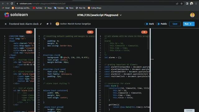 How to Build an Alarm Clock  for Frontend Coding Test | Coding Ninja Tutorial"