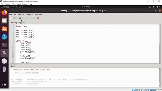 Run MicroPython script using Thonny IDE