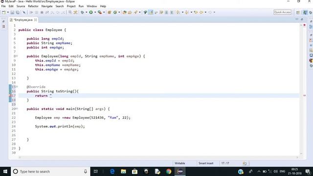 Overriding println method in Java смотреть онлайн