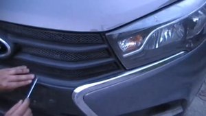 Lada Vesta. Защита радиатора Стрелка 11.