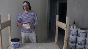 Армирование внешних и внутренних углов. Лента STRAIT-FLEX. Шпаклевка CE78 чёрная крышка, SEMIN.