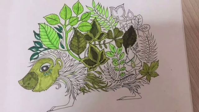 Раскрашиваем вместе ёжика|Раскраска "Зачарованный лес"|Анти--стресс| смотреть онлайн