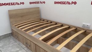 Кровать Амели 90 (90 на 200), дуб сонома (ВМ-Мебель)