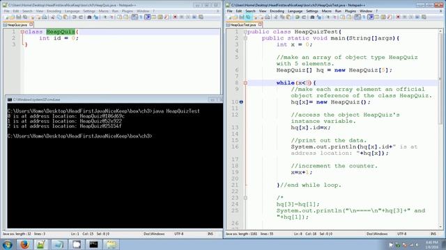 TheHeap - Java - Array Elements as Object Reference Variables