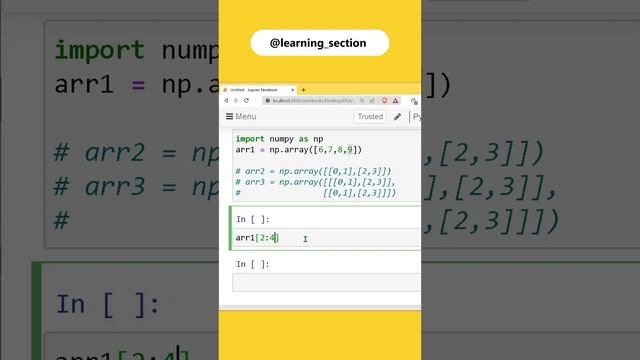 Indexing in range on 1-D array in Numpy | Python Numpy | Data science