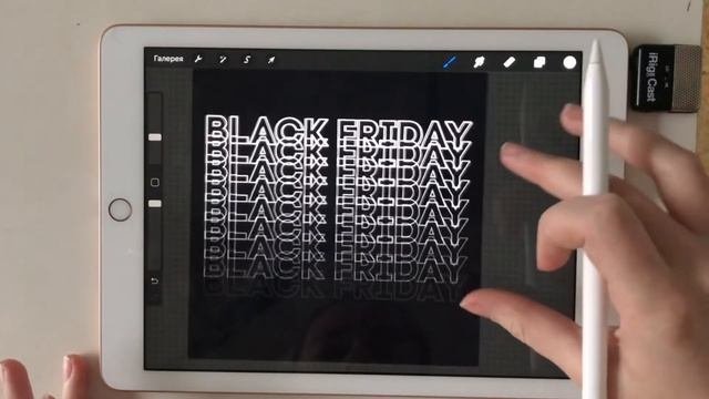 Работа с текстом в Procreate. Непрозрачность, градиент, обтравочная маска | Уроки PROcreate