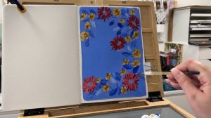 Art Timelapse Sketchbook Floral Painting - Abstract Florals - Gerbera Daisy