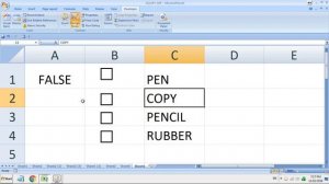 CHECK BOX in Excel.