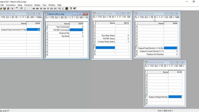 Episode 4 VFD Hitachi L200 Control and Monitor by Modbus Poll RS-485 смотреть онлайн