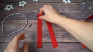 Нарядный ободок для школы своими руками/школьный бантик для волос