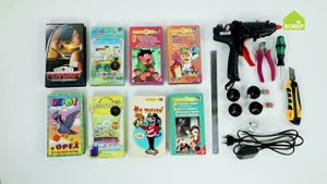 Настольная лампа из видеокассет / Поделки из видеокассет / Что делать со старыми кассетами