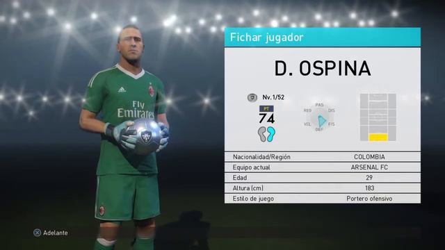 PRO EVOLUTION SOCCER 2018_fichaje de David Ospina смотреть онлайн