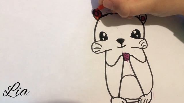 Как нарисовать МИЛОГО ХОМЯКА❤️#какнарисовать#хомяк#