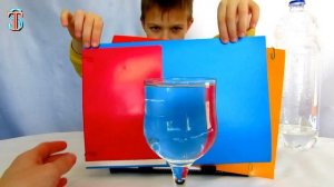 Невероятно красивая оптическая иллюзия. Домашние опыты для детей с водой. Детский канал Super Tima.