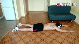 Супермен 1. Подъёмы рук и ног лёжа на животе