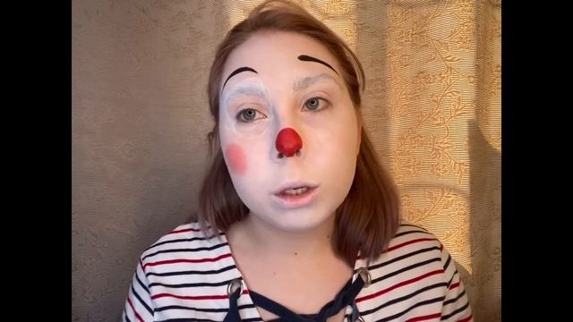 Как нарисовать клоуна на себе‼️Грим. Клоун. Грустный. Веселый. смотреть онлайн