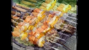 Шашлык из осетрины, приготовление.