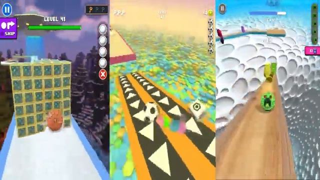Fly Ball Sky Parkour vs Action Balls vs Going Balls  - SpeedRun Gameplay (Android IOS)