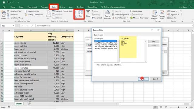 How to Custom Sort in Excel - Tutorial