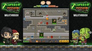 Zombie Mission Game Walktrough - (2 Player Platform Game)