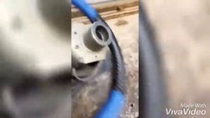 Оплётка на руль леской пробный вариант