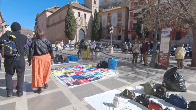 Зарисовки из Испании. Прогулка по улицам Гранады в солнечный день зимой 2023 года
