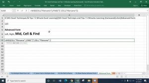 How to Get Excel Sheet Name ! Cell, Mid & Find Function