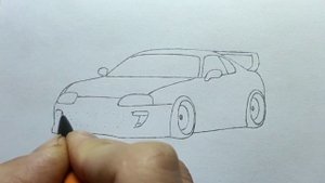 How to draw a TOYOTA SUPRA A80 1993 / drawing car / coloring supra IV / mk4 rz jza80 1996 stance