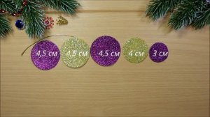 2 DIY Christmas ornament Wall Decoration ? Игрушка плюс Гирлянда из фоамирана Новогодний декор