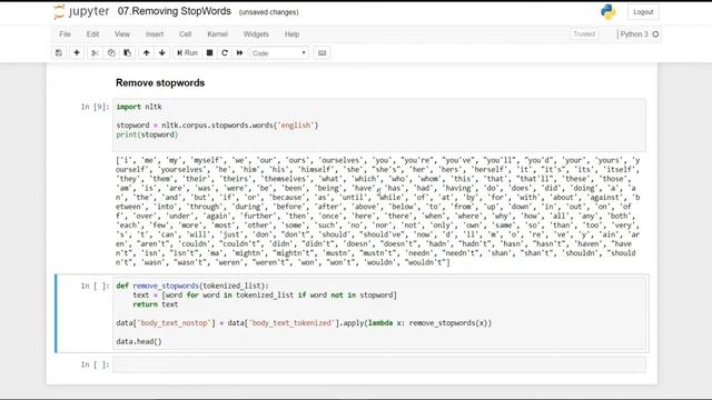 Removing stopwords in NLP | Natural Language Processing | Python | NLP | Code Warriors смотреть онлайн