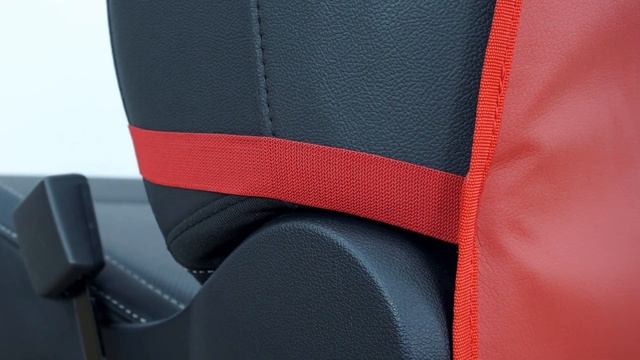 Накидка на спинку сиденья авто с карманами. Искусственная кожа. Цвет: красный. Промо-ролик смотреть онлайн