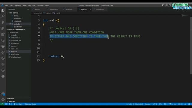 Logical Operators in C Programming Language with examples | Short Circuit in Logical Operators